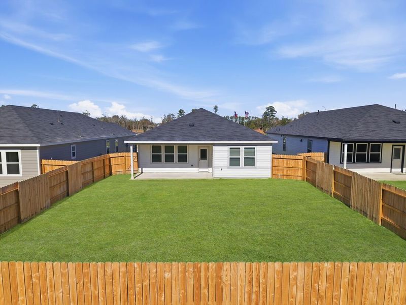 Exterior details and patio area of a home in Newport Grove 50s, Crosby (Image 4).