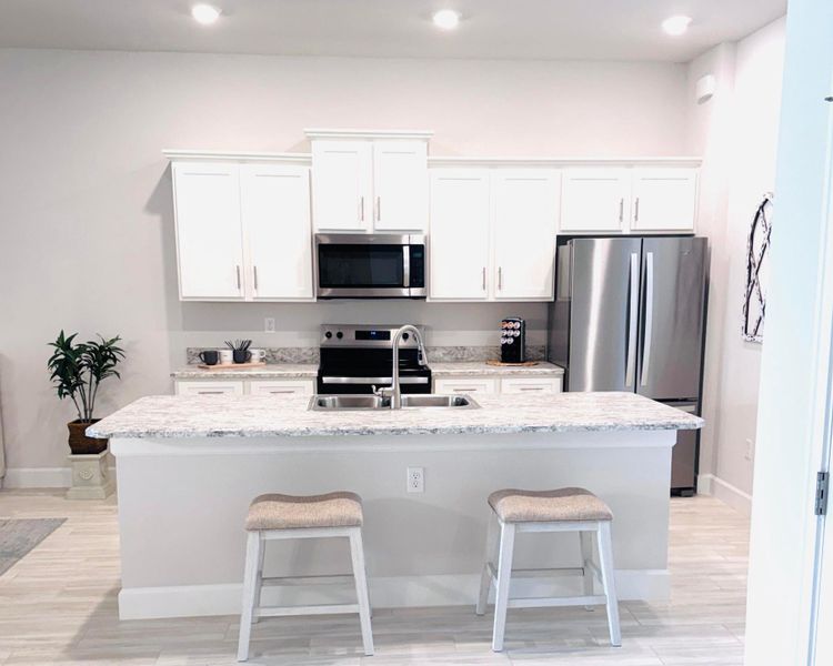 Open Concept Kitchen with wide countertop
