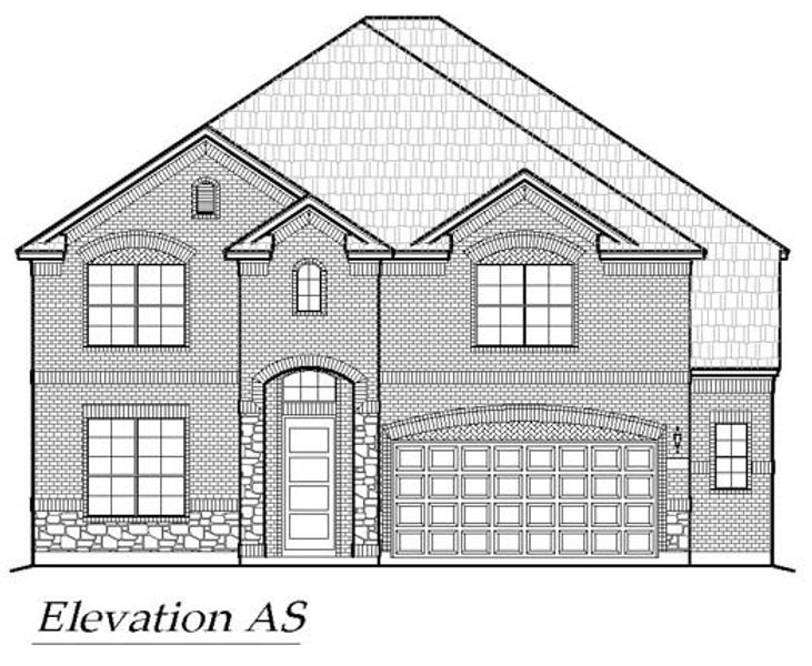Exterior rendering of this home design in Las Lomas, Forney, TX (Image 4). Exterior rendering of this home design in Las Lomas, Forney, TX (Image 4).