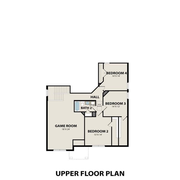2D floor plan layout of this home in Benders Cove, Mount Juliet, TN (Image 12).