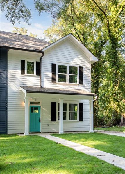 Front exterior of a new home in , Atlanta, GA, highlighting curb appeal (Image 23).