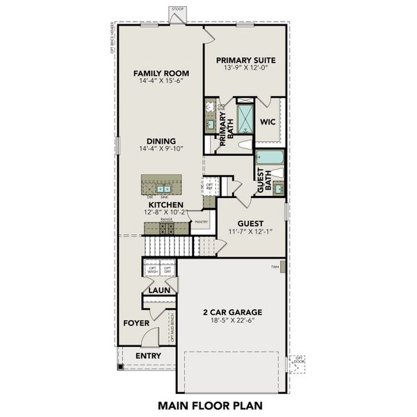 2D floor plan layout for the The San Marcos F by Davidson Homes LLC in Spring Branch Crossing, Conroe, TX (Image 5).