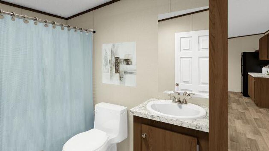 Furnished interior view inside a new home in , Cross (Image 8).