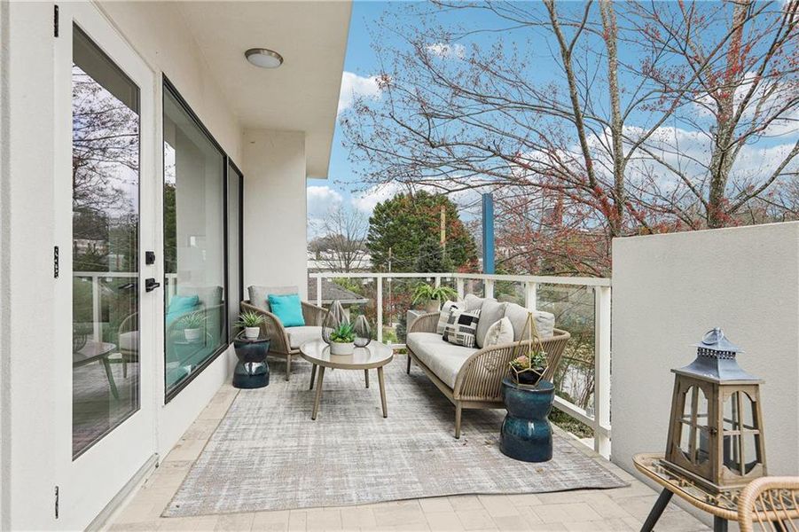 Exterior details and patio area of a home in , Atlanta (Image 25).