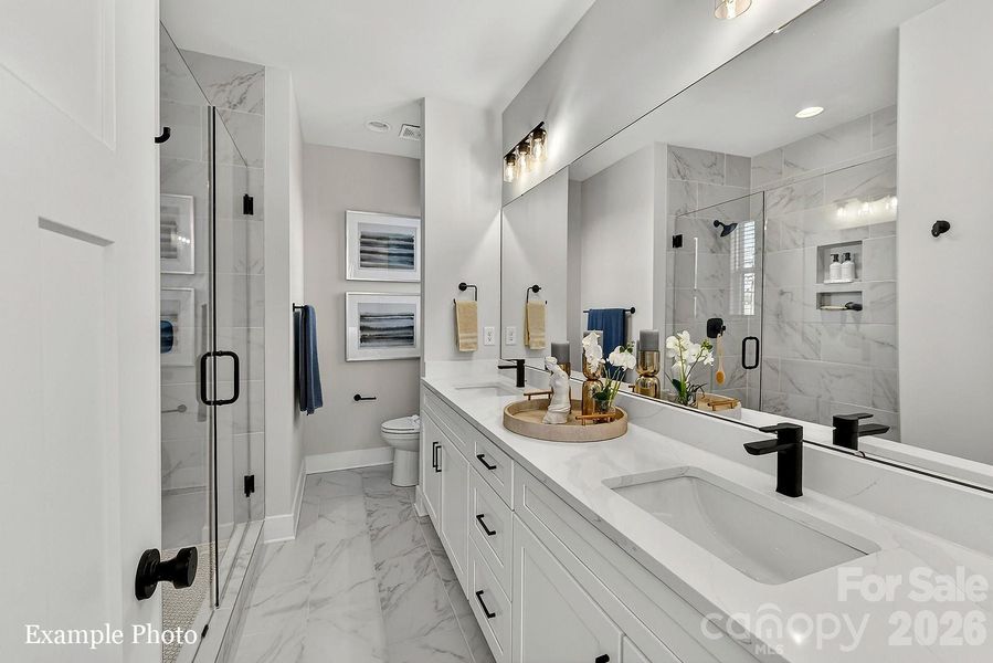 Furnished interior view inside a new home in North End Terraces, Charlotte (Image 11).