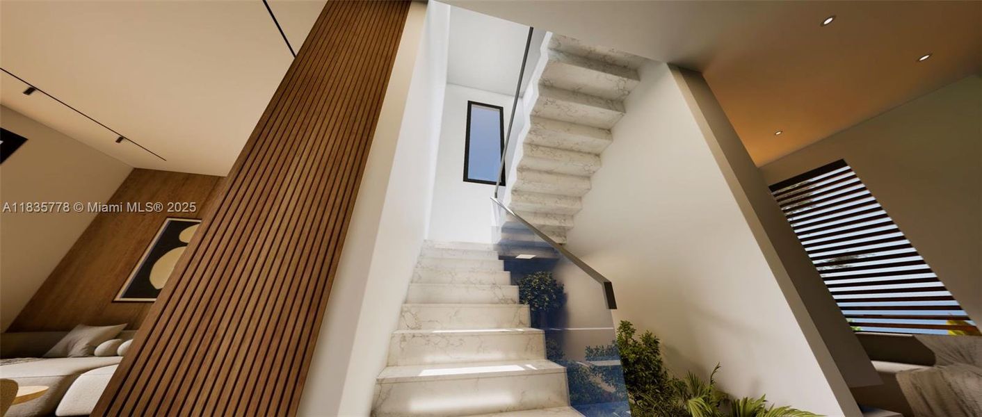 Furnished interior view inside a new home in , Miami Beach (Image 10). Furnished interior view inside a new home in , Miami Beach (Image 10).