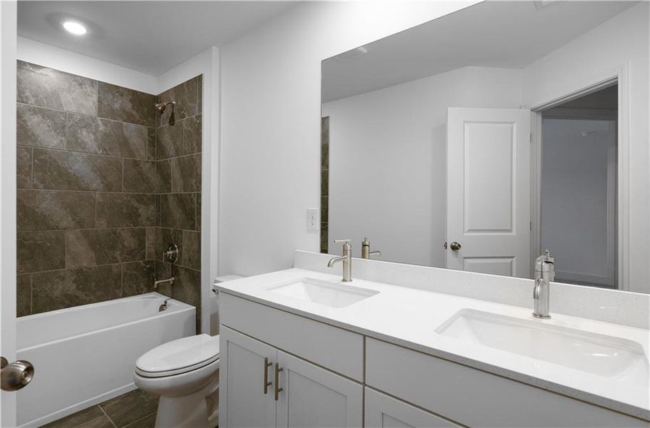 Furnished interior view inside a new home in Wellington Estates, Madison (Image 10).
