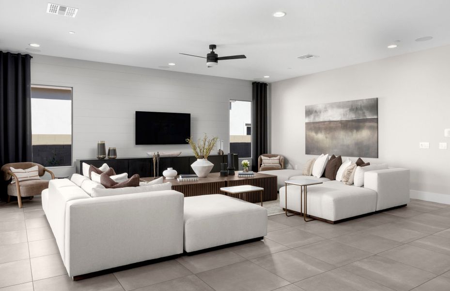 Representative furnished interior of a home built from the Parklane II by Pulte Homes in Saguaro Reserve - Majesty, Marana (Image 14).