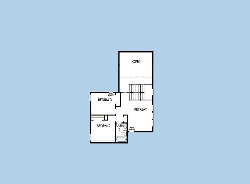 2D floor plan layout for the The Ormand by David Weekley Homes in Goodland – Garden Series, Grand Prairie, TX (Image 6). 2D floor plan layout for the The Ormand by David Weekley Homes in Goodland – Garden Series, Grand Prairie, TX (Image 6).