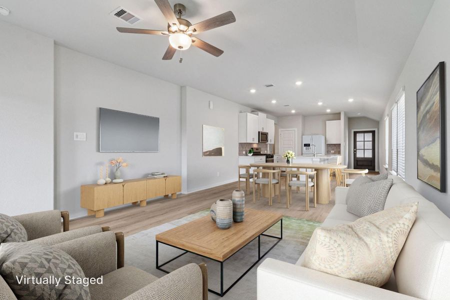 Furnished interior view inside a new home in Landing Meadows - Traditional Series, New Caney (Image 10). Furnished interior view inside a new home in Landing Meadows - Traditional Series, New Caney (Image 10).