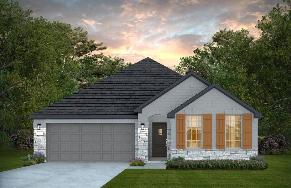 Representative exterior photo of a completed home built from the Arlington by Pulte Homes in Lago Mar, Texas City, TX (Image 23).