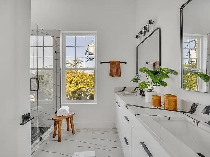 Furnished interior view inside a new home in , Dallas (Image 15).