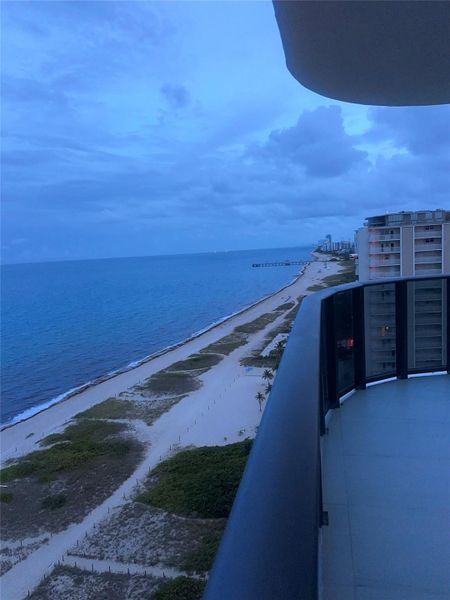 Oceanside Balcony at night