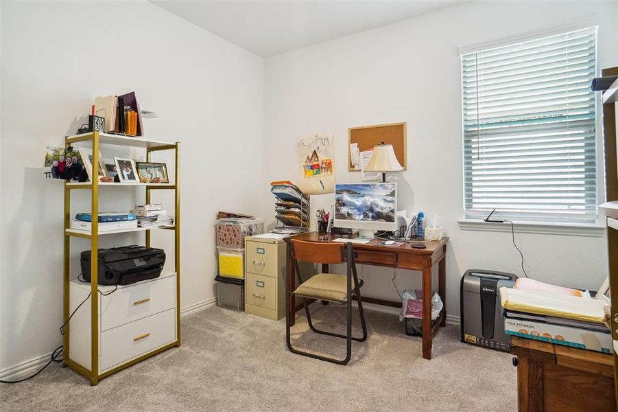 View of carpeted office