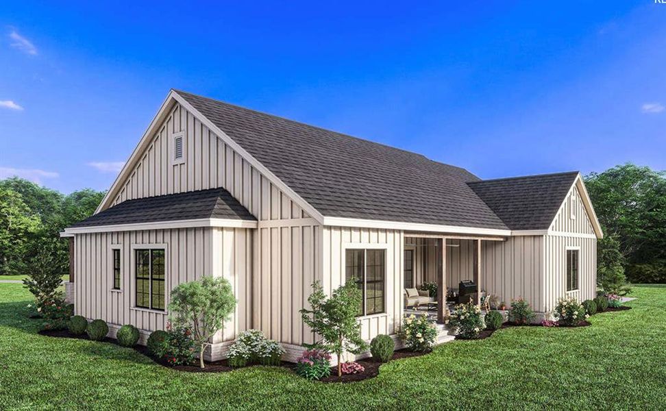 Front exterior of a new home in Oak Water Ranch, Granbury, TX, highlighting curb appeal (Image 20).