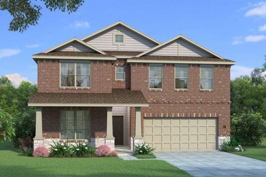 Representative exterior photo of a completed home built from the Hawthorn II Trinity Grove Signature by Brohn Homes in Trinity Grove, Spring, TX (Image 11).