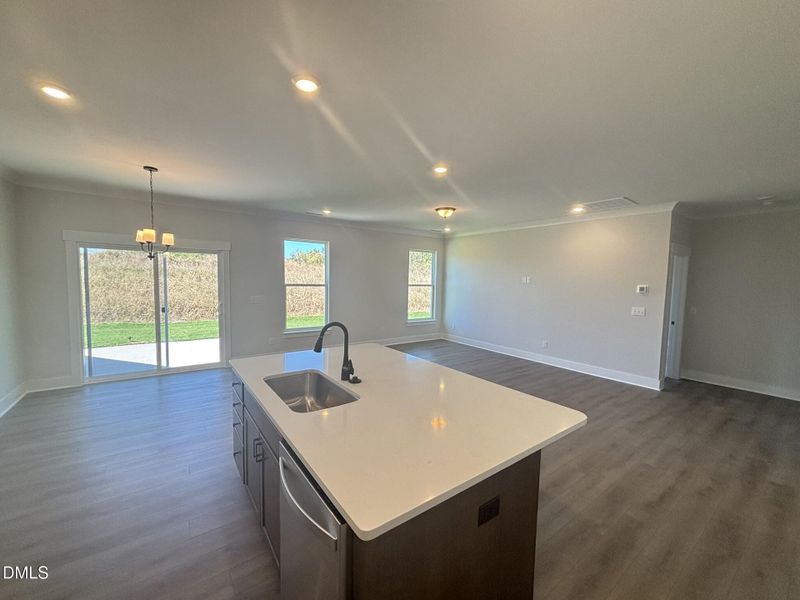 Kitchen into Family Room