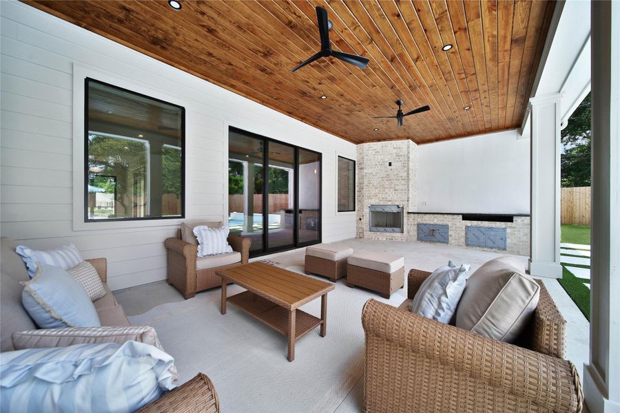 Exterior details and patio area of a home in , Houston (Image 3). Exterior details and patio area of a home in , Houston (Image 3).