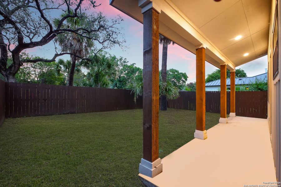 Exterior details and patio area of a home in , San Antonio (Image 29).