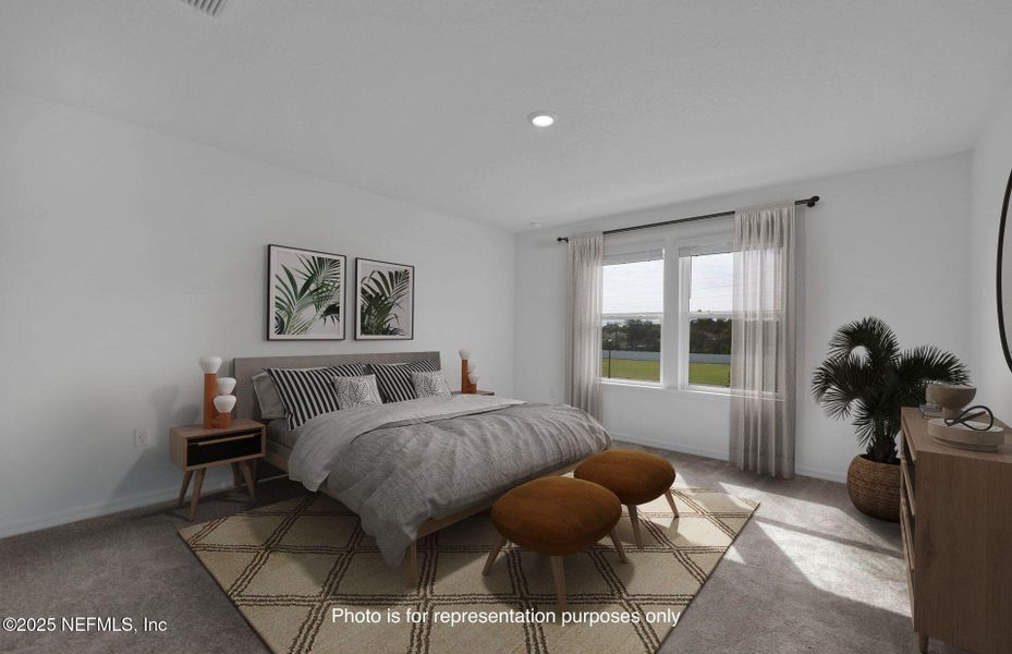 Furnished interior view inside a new home in Wells Landing, Jacksonville (Image 15). Furnished interior view inside a new home in Wells Landing, Jacksonville (Image 15).