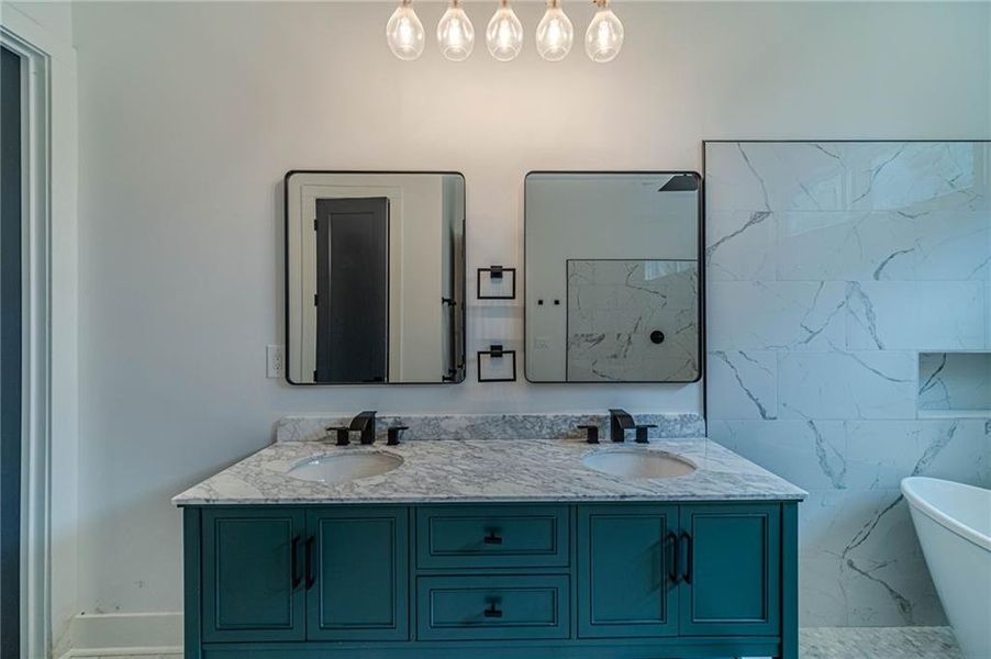 Furnished interior view inside a new home in , Flowery Branch (Image 7).