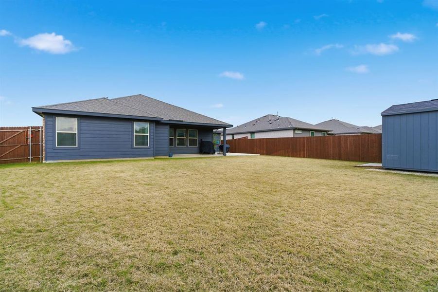 Exterior details and patio area of a home in , Azle (Image 3).