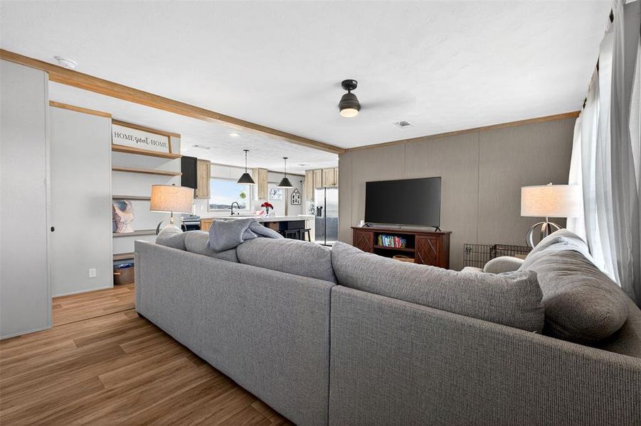 Furnished interior view inside a new home in , Ponder (Image 8).