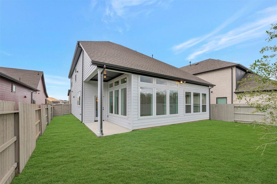 Exterior details and patio area of a home in Pomona - Reserve Collection, Manvel (Image 4).