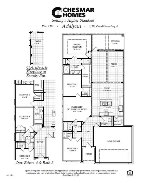 Comprehensive architectural layout showing the flow of this modern single-story floor plan.