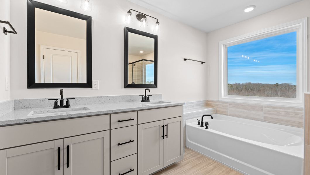 Representative furnished interior of a home built from the FLEETWOOD by D.R. Horton in Whitehawk Meadows, Travelers Rest (Image 13).