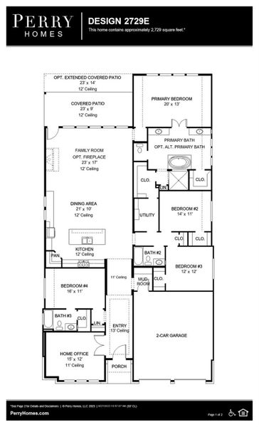 2D floor plan layout of this home in Easton Park 60', Austin, TX (Image 2).