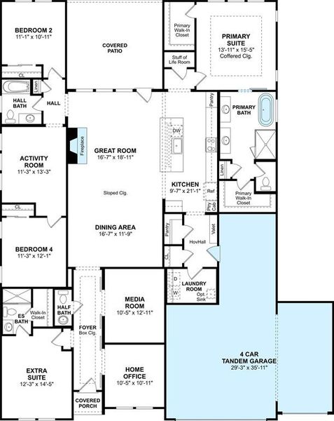 The Geneva floor plan by K. Hovnanian Homes. 1st Floor Shown. *Prices, plans, dimensions, features, specifications, materials, and availability of homes or communities are subject to change without notice or obligation.