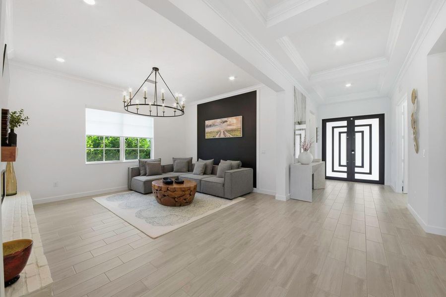 Furnished interior view inside a new home in Arden: The Waterford Collection, Loxahatchee (Image 36).