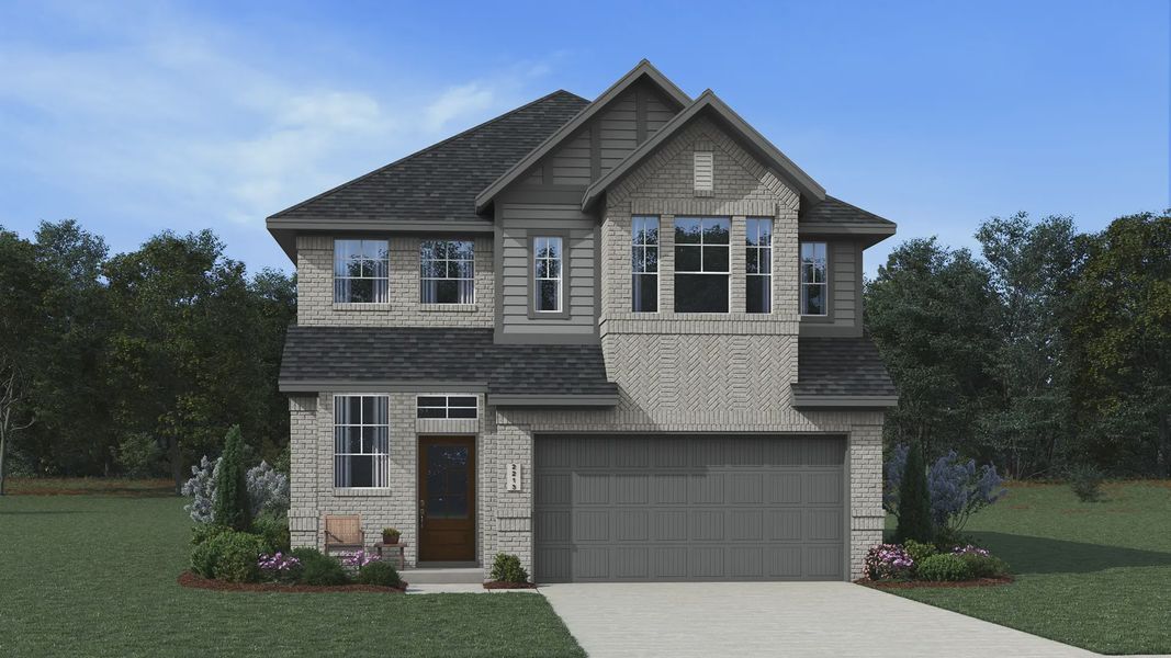 Representative exterior photo of a completed home built from the Sage by Chesmar Homes in The George, Richmond, TX (Image 19).