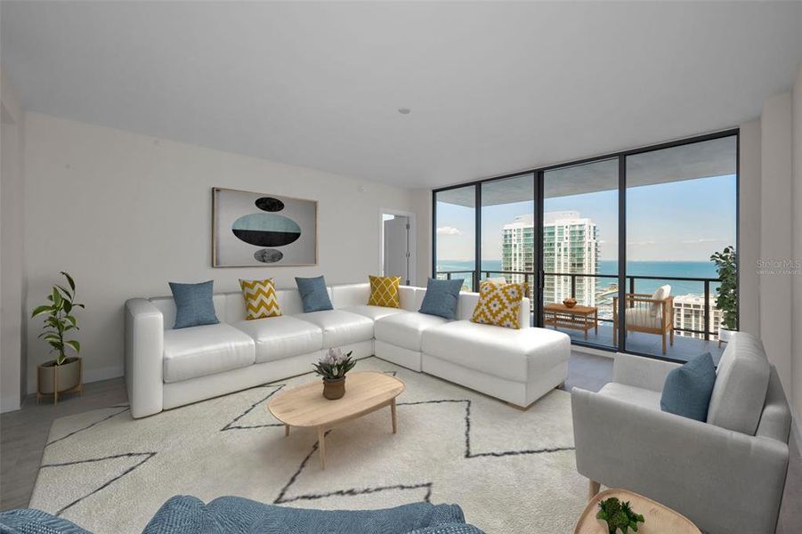 Furnished interior view inside a new home in , St. Petersburg (Image 17).