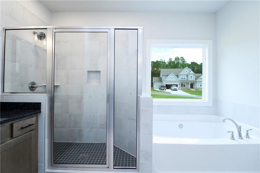 Furnished interior view inside a new home in Woodland Hills, Loganville (Image 3). Furnished interior view inside a new home in Woodland Hills, Loganville (Image 3).