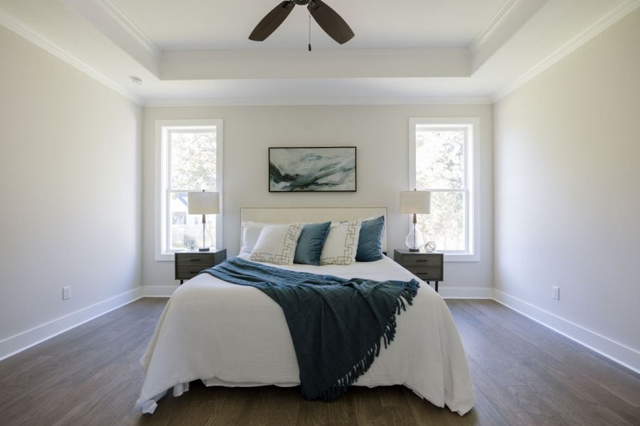 Representative furnished interior of a home built from the The Ellen II by Reece Homes in Greens Prairie Reserve, College Station (Image 19). Representative furnished interior of a home built from the The Ellen II by Reece Homes in Greens Prairie Reserve, College Station (Image 19).