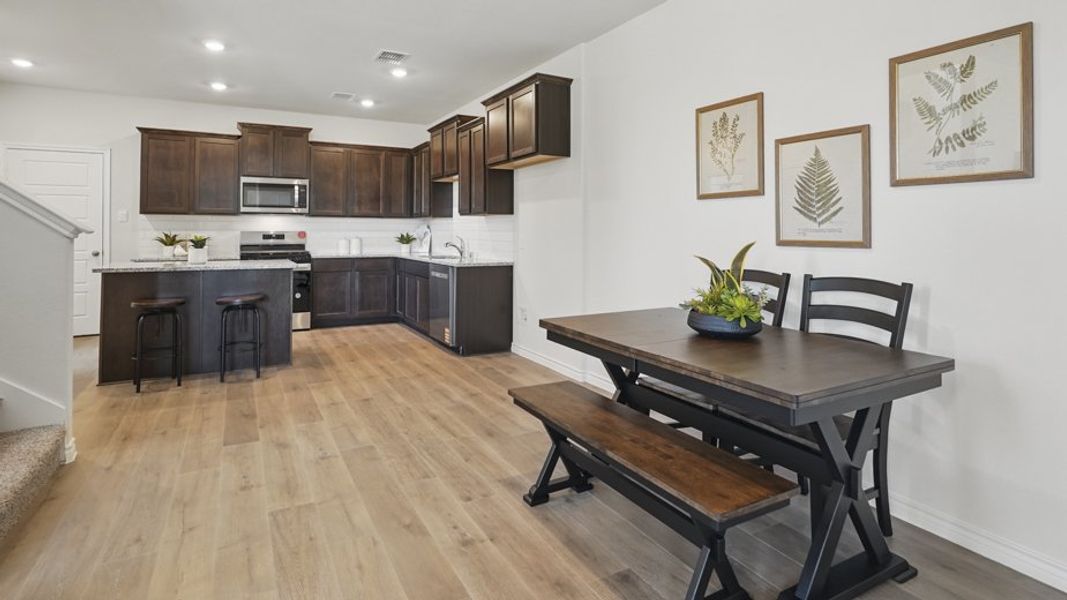 Representative furnished interior of a home built from the Caspian by D.R. Horton in Liberty Crossing, Royse City (Image 5). Representative furnished interior of a home built from the Caspian by D.R. Horton in Liberty Crossing, Royse City (Image 5).