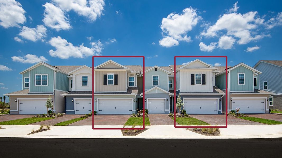 Representative exterior photo of a completed home built from the Washington by Park Square Residential in Townwalk at Babcock Ranch, Punta Gorda, FL (Image 7).