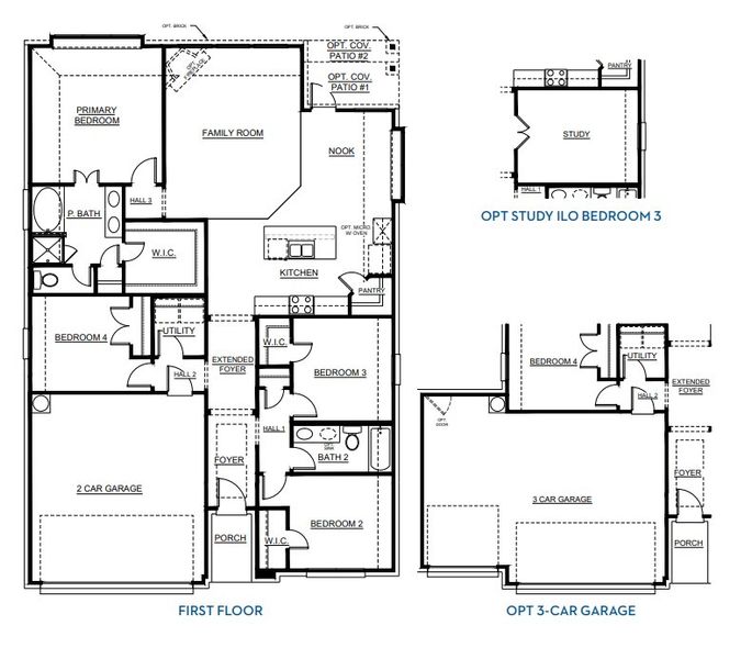 2D floor plan layout for the Concept 1790 by Landsea Homes in Pirate Village, Granbury, TX (Image 3).