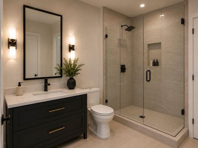 Furnished interior view inside a new home in , Tampa (Image 10). Furnished interior view inside a new home in , Tampa (Image 10).