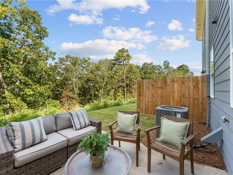 Exterior details and patio area of a home in Stegall Village, Emerson (Image 4).
