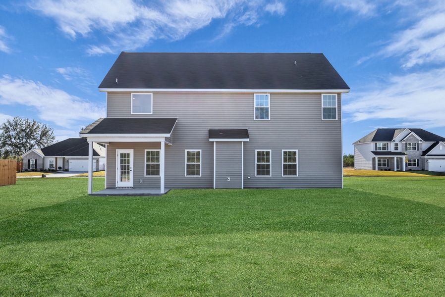 Representative exterior details of a home built from the The Screven by RTS Homes in Tibet Road at Sassafras, Allenhurst (Image 4).