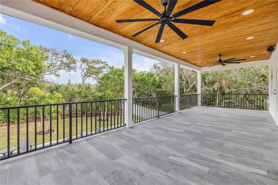 Exterior details and patio area of a home in , New Smyrna Beach (Image 36).