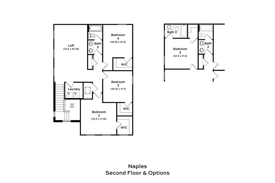 2D floor plan layout for the Naples by DRB Homes in Willowbrook North, Winter Haven, FL (Image 4). 2D floor plan layout for the Naples by DRB Homes in Willowbrook North, Winter Haven, FL (Image 4).