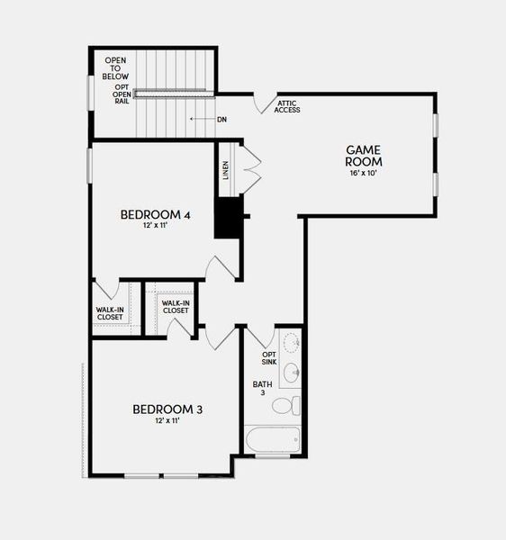 2D floor plan layout of this home in Elyson, Katy, TX (Image 4).
