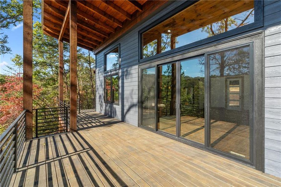 Exterior details and patio area of a home in , Mineral Bluff (Image 22).