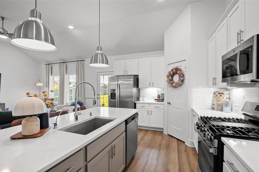 Furnished interior view inside a new home in Lone Star Landing, Montgomery (Image 29).
