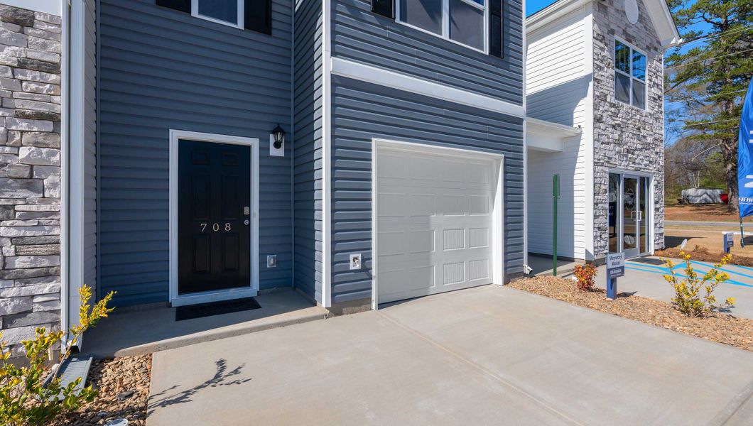 Exterior details and patio area of a home in Covington Village, Greer (Image 3).