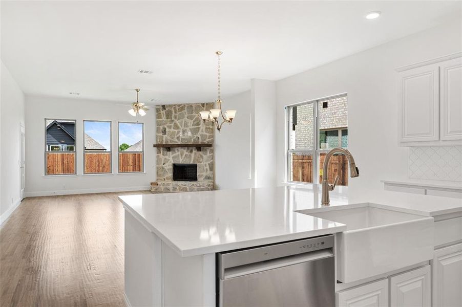 Furnished interior view inside a new home in Stone River Glen, Royse City (Image 6).